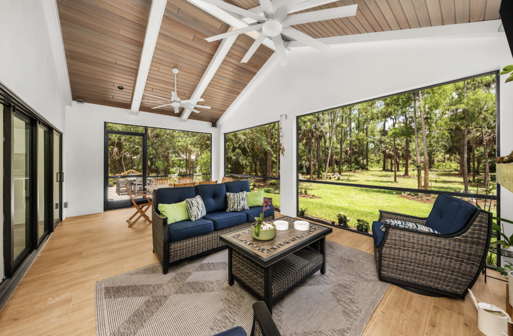 Best Outdoor Living Area Under $1,000,000 Weber Woods Lanai Expansion